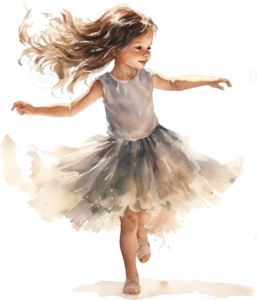 نقاشی رقص کودک دختر